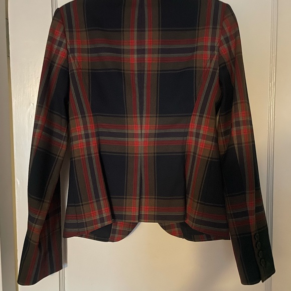 The Limited Outback Red Women's Red/Navy/Tan Tartan Plaid Blazer, size small - Picture 4 of 4